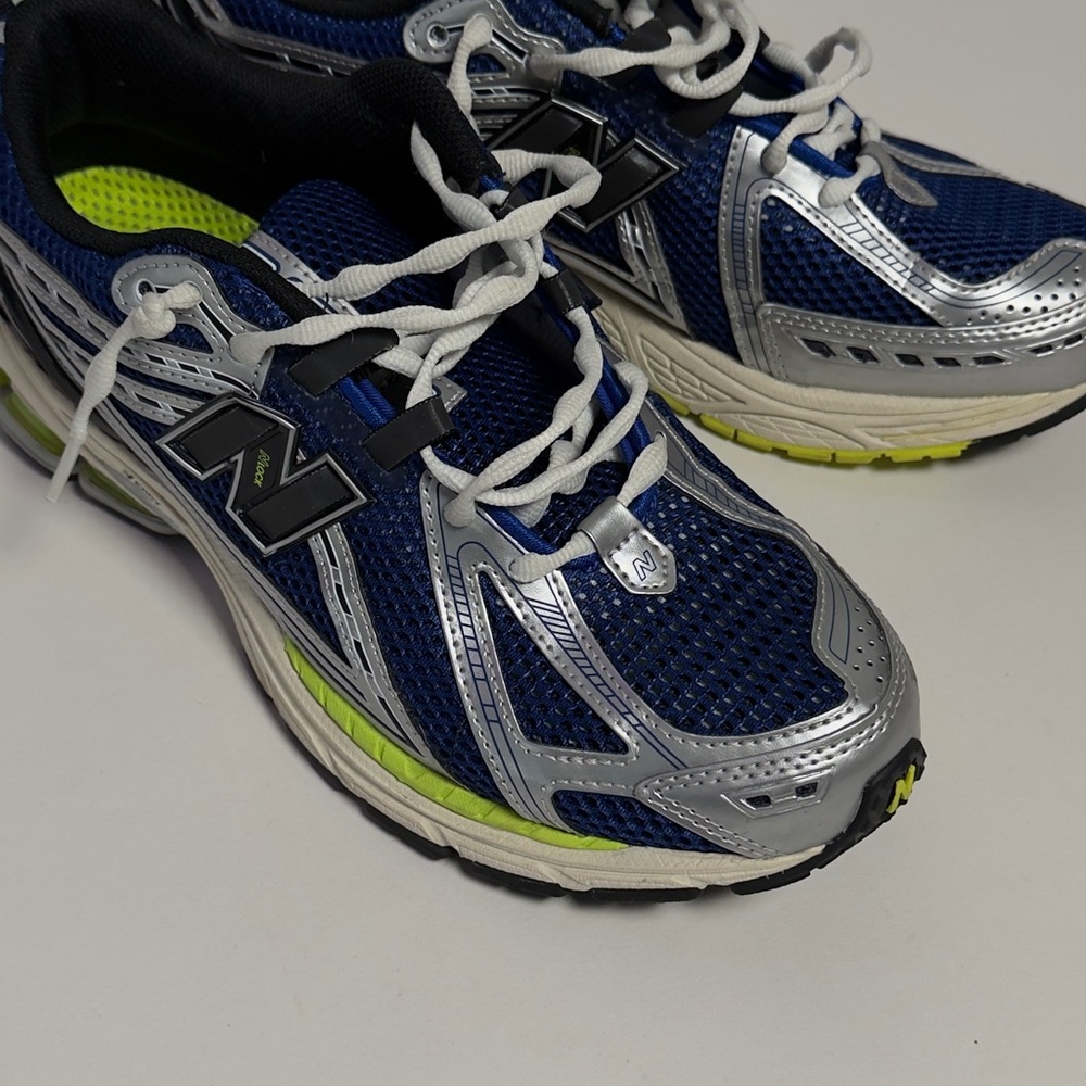 1906 New Balance Men’s Athletic Sneakers in Navy, Silver & Neon Yellow